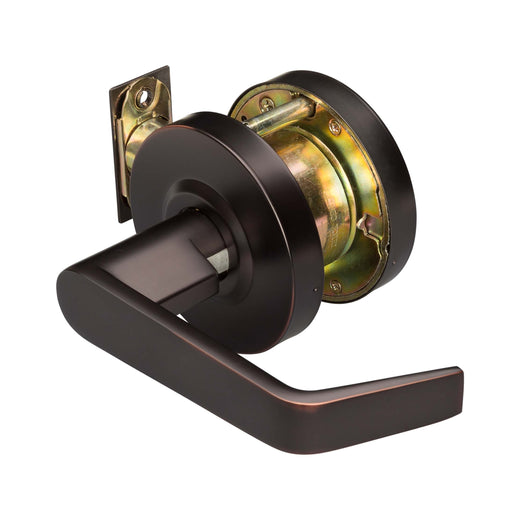 Image Of Commercial Door Lever Set Exit Connecting Room Function -  UL Fire Rated -  ANSI 2 -  Vigilant Collection - Oil Rubbed Bronze Finish - Harney Hardware