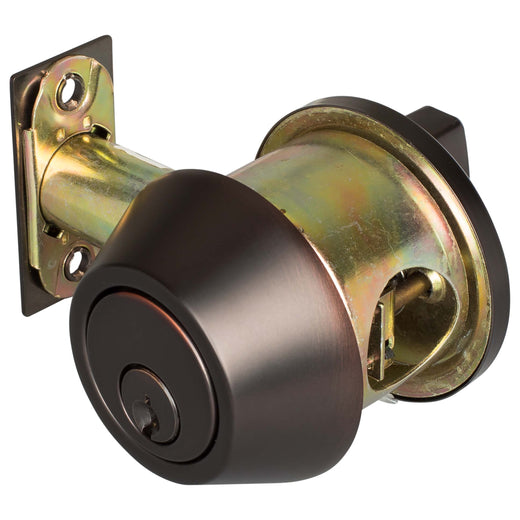 Image Of Commercial Deadbolt Single Cylinder -  UL Fire Rated -  ANSI 2 Function -  UL Fire Rated -  ANSI 2 -  Vigilant Collection - Oil Rubbed Bronze Finish - Harney Hardware