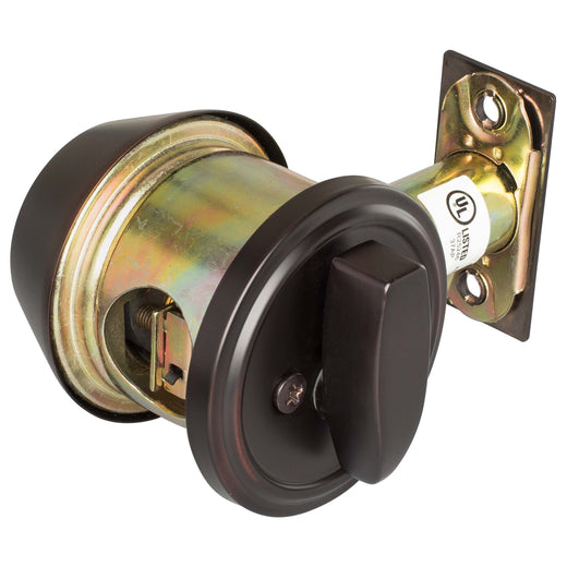 Image Of Commercial Deadbolt Single Cylinder -  UL Fire Rated -  ANSI 2 Function -  UL Fire Rated -  ANSI 2 -  Vigilant Collection - Oil Rubbed Bronze Finish - Harney Hardware