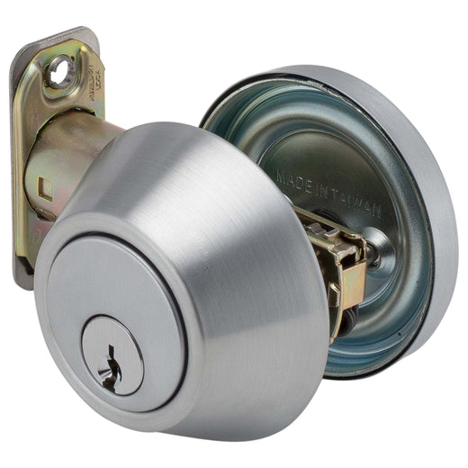 Image Of Commercial Deadbolt Single Cylinder -  UL Fire Rated -  ANSI 2 -  Atlas Collection - Satin Chrome Finish - Harney Hardware