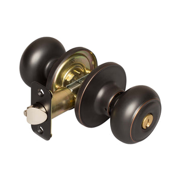 Image Of Door Knob Set Keyed / Entry Function Callista Collection - Venetian Bronze Finish - Harney Hardware