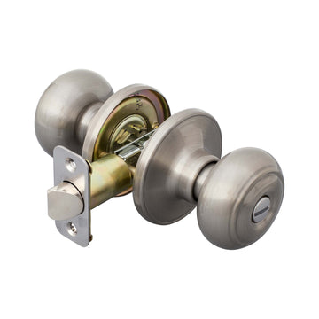 Image Of Door Knob Set Bed / Bath / Privacy Function Callista Collection - Satin Nickel Finish - Harney Hardware