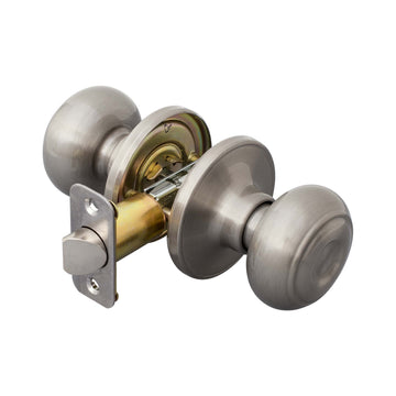 Image Of Door Knob Set Closet / Hall / Passage Function Callista Collection - Satin Nickel Finish - Harney Hardware