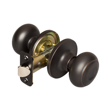 Image Of Door Knob Set Closet / Hall / Passage Function Callista Collection - Venetian Bronze Finish - Harney Hardware