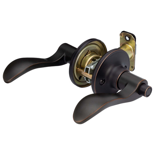 Image Of Door Lever Set Bed / Bath / Privacy Function Dakota Collection - Venetian Bronze Finish - Harney Hardware