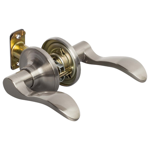 Image Of Door Lever Set Closet / Hall / Passage Function Dakota Collection - Satin Nickel Finish - Harney Hardware