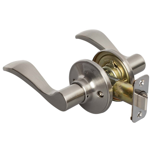 Image Of Door Lever Set Closet / Hall / Passage Function Dakota Collection - Satin Nickel Finish - Harney Hardware