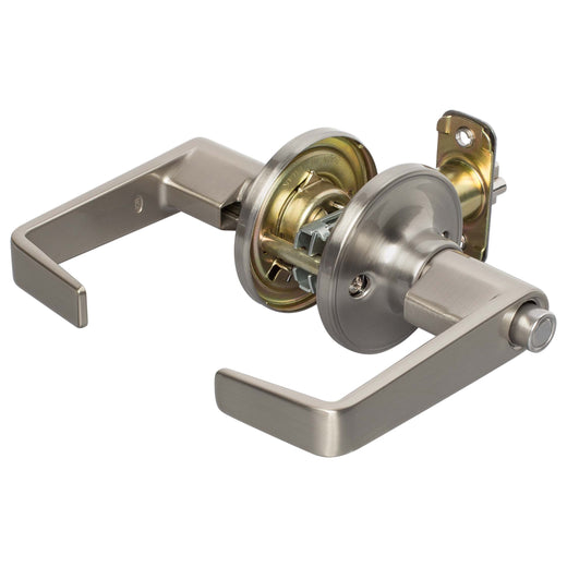 Image Of Door Lever Set Keyed / Entry Function Largo Collection - Satin Nickel Finish - Harney Hardware