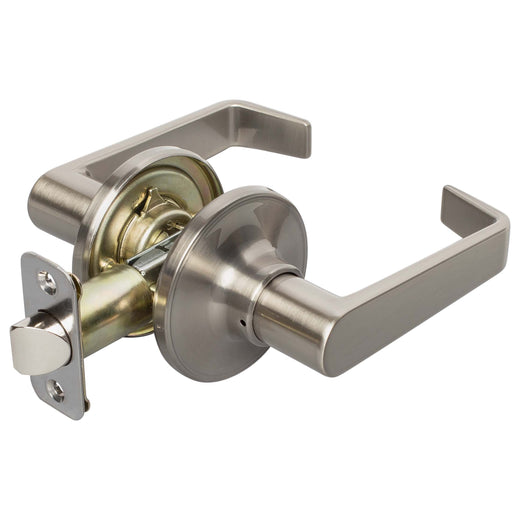 Image Of Door Lever Set Closet / Hall / Passage Function Largo Collection - Satin Nickel Finish - Harney Hardware