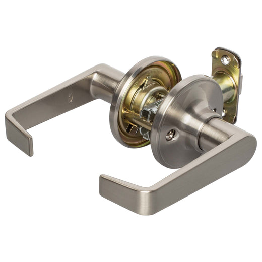 Image Of Door Lever Set Closet / Hall / Passage Function Largo Collection - Satin Nickel Finish - Harney Hardware