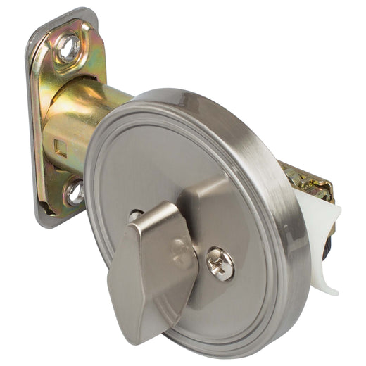 Image Of Single Sided Keyless Deadbolt - Satin Nickel Finish - Harney Hardware