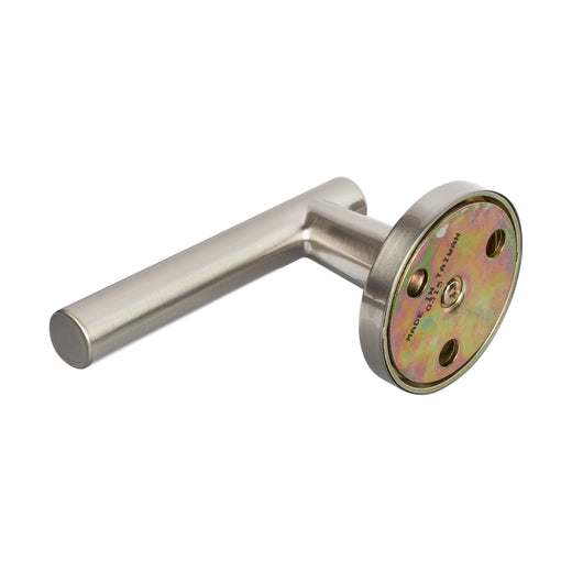 Image Of Door Lever Inactive / Dummy Function Contemporary Style Riley Collection - Satin Nickel Finish - Harney Hardware