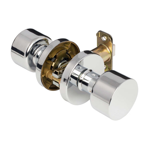 Image Of Door Knob Set Closet / Hall / Passage Function Contemporary Style Brooklyn Collection - Chrome Finish - Harney Hardware