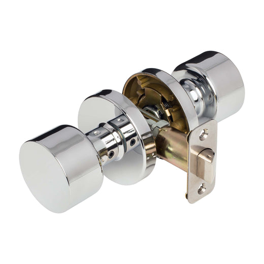 Image Of Door Knob Set Closet / Hall / Passage Function Contemporary Style Brooklyn Collection - Chrome Finish - Harney Hardware