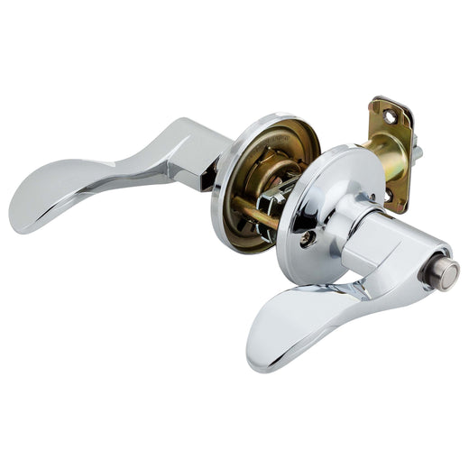 Image Of Door Lever Set Keyed / Entry Function Dakota Collection - Chrome Finish - Harney Hardware