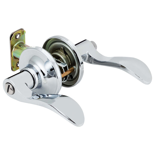 Image Of Door Lever Set Bed / Bath / Privacy Function Dakota Collection - Chrome Finish - Harney Hardware