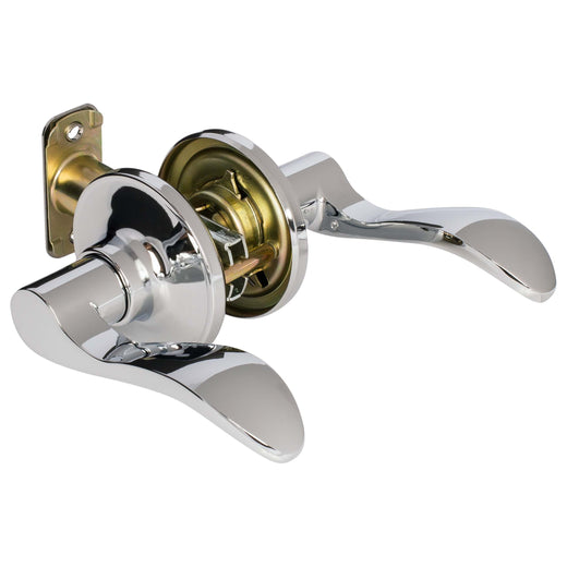 Image Of Door Lever Set Closet / Hall / Passage Function Dakota Collection - Chrome Finish - Harney Hardware