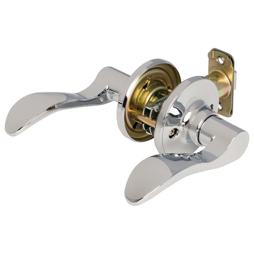 Image Of Door Lever Set Closet / Hall / Passage Function Dakota Collection - Chrome Finish - Harney Hardware