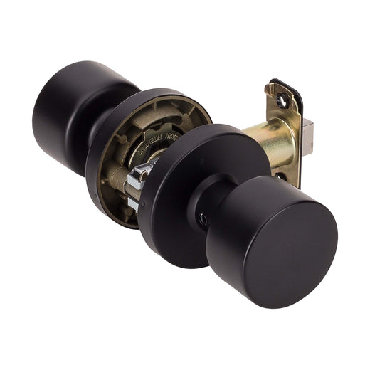 Image Of Door Knob Set Closet / Hall / Passage Function Contemporary Style Brooklyn Collection - Matte Black Finish - Harney Hardware