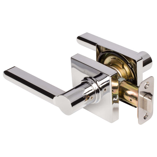 Image Of Door Lever Set Closet / Hall / Passage Function Contemporary Style Harper Collection - Chrome Finish - Harney Hardware