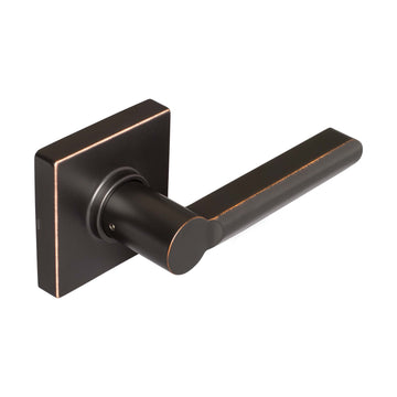 Image Of Door Lever Inactive / Dummy Function Contemporary Style Harper Collection - Venetian Bronze Finish - Harney Hardware