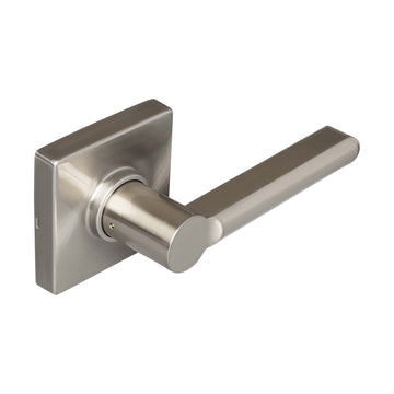 Image Of Door Lever Inactive / Dummy Function Contemporary Style Harper Collection - Satin Nickel Finish - Harney Hardware