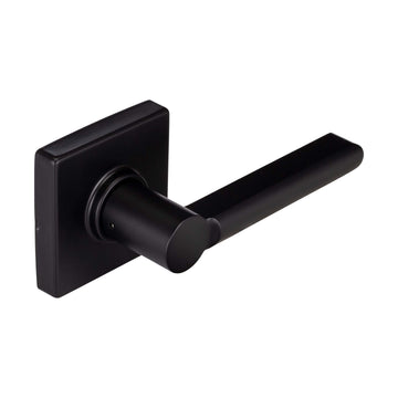 Image Of Door Lever Inactive / Dummy Function Contemporary Style Harper Collection - Matte Black Finish - Harney Hardware