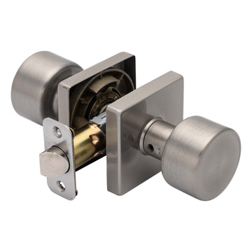 Image Of Door Knob Set Closet / Hall / Passage Function Contemporary Style Oaklyn Collection - Satin Nickel Finish - Harney Hardware