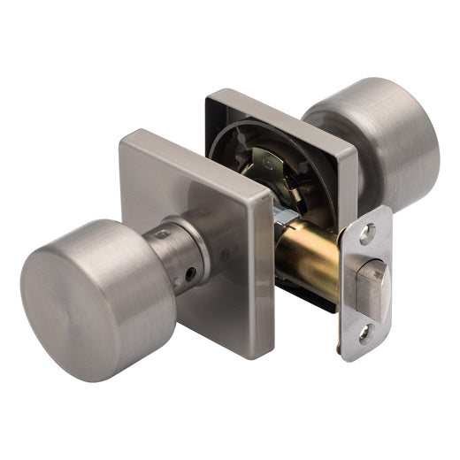 Image Of Door Knob Set Closet / Hall / Passage Function Contemporary Style Oaklyn Collection - Satin Nickel Finish - Harney Hardware