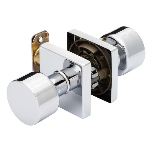 Image Of Door Knob Set Closet / Hall / Passage Function Contemporary Style Oaklyn Collection - Chrome Finish - Harney Hardware