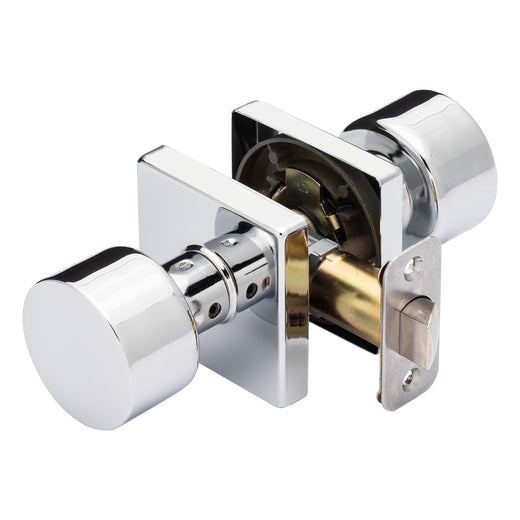 Image Of Door Knob Set Closet / Hall / Passage Function Contemporary Style Oaklyn Collection - Chrome Finish - Harney Hardware