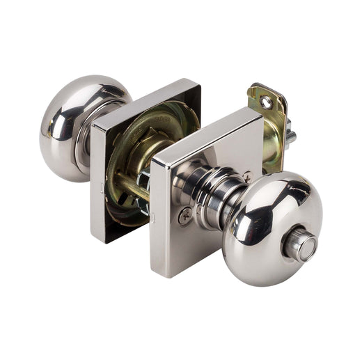 Image Of Door Knob Set Keyed / Entry Function Contemporary Style Kendall Collection - Chrome Finish - Harney Hardware