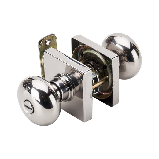 Image Of Door Knob Set Bed / Bath / Privacy Function Contemporary Style Kendall Collection - Chrome Finish - Harney Hardware