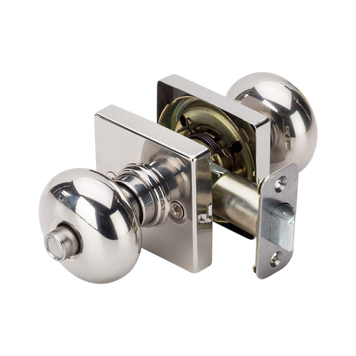 Image Of Door Knob Set Bed / Bath / Privacy Function Contemporary Style Kendall Collection - Chrome Finish - Harney Hardware