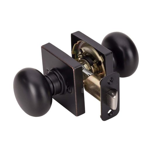 Image Of Door Knob Set Closet / Hall / Passage Function Contemporary Style Kendall Collection - Venetian Bronze Finish - Harney Hardware