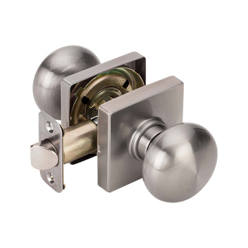 Image Of Door Knob Set Closet / Hall / Passage Function Contemporary Style Kendall Collection - Satin Nickel Finish - Harney Hardware