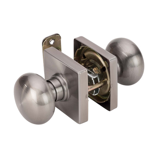 Image Of Door Knob Set Closet / Hall / Passage Function Contemporary Style Kendall Collection - Satin Nickel Finish - Harney Hardware
