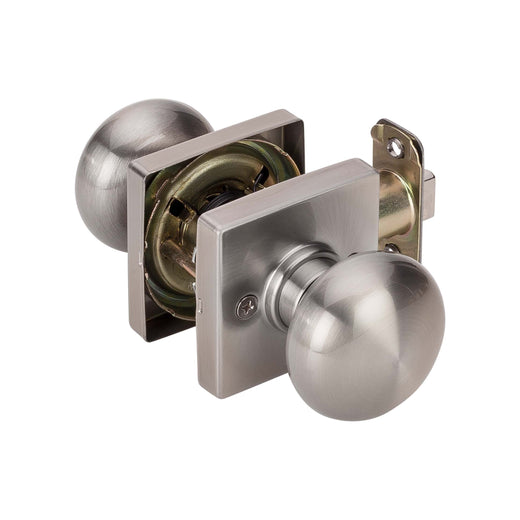Image Of Door Knob Set Closet / Hall / Passage Function Contemporary Style Kendall Collection - Satin Nickel Finish - Harney Hardware