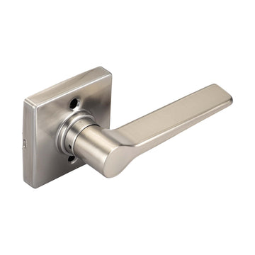 Image Of Door Lever Inactive / Dummy Function Contemporary Style Palm Collection - Satin Nickel Finish - Harney Hardware