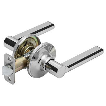 Image Of Door Lever Set Closet / Hall / Passage Function Contemporary Style Fallon Collection - Chrome Finish - Harney Hardware