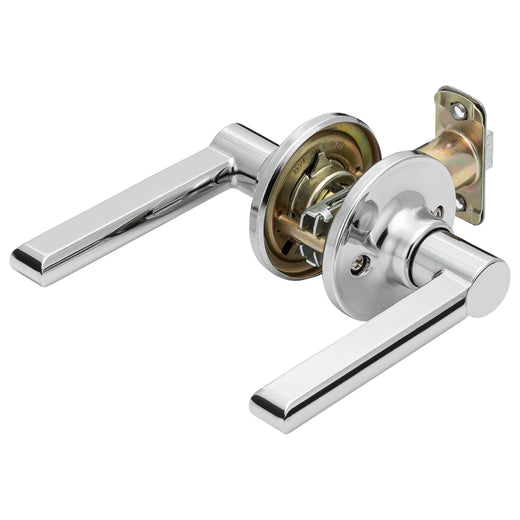 Image Of Door Lever Set Closet / Hall / Passage Function Contemporary Style Fallon Collection - Chrome Finish - Harney Hardware