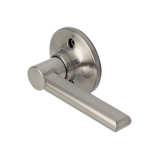 Image Of Door Lever Inactive / Dummy Function Contemporary Style Fallon Collection - Satin Nickel Finish - Harney Hardware