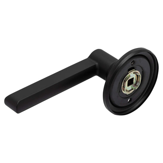 Image Of Door Lever Inactive / Dummy Function Contemporary Style Fallon Collection - Matte Black Finish - Harney Hardware
