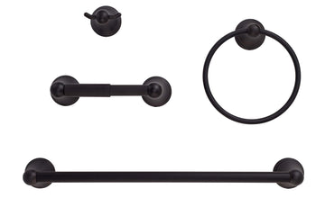 Image Of Alexandria Venetian Bronze Bathroom Hardware Set - Venetian Bronze Finish - Harney Hardware