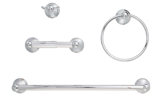 Image Of Alexandria Chrome Bathroom Hardware Set - Chrome Finish - Harney Hardware
