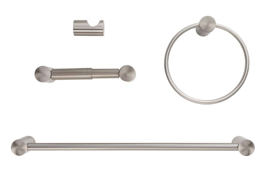 Image Of Clearwater Satin Nickel Bathroom Hardware Set - Satin Nickel Finish - Harney Hardware