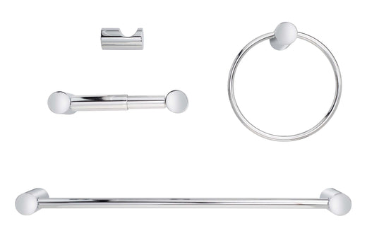 Image Of Clearwater Chrome Bathroom Hardware Set - Chrome Finish - Harney Hardware
