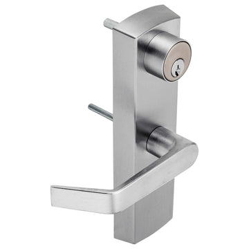 Image Of Panic Exit Device Classroom / Keyed Function Escutcheon Lever Trim - Satin Chrome Finish - Harney Hardware