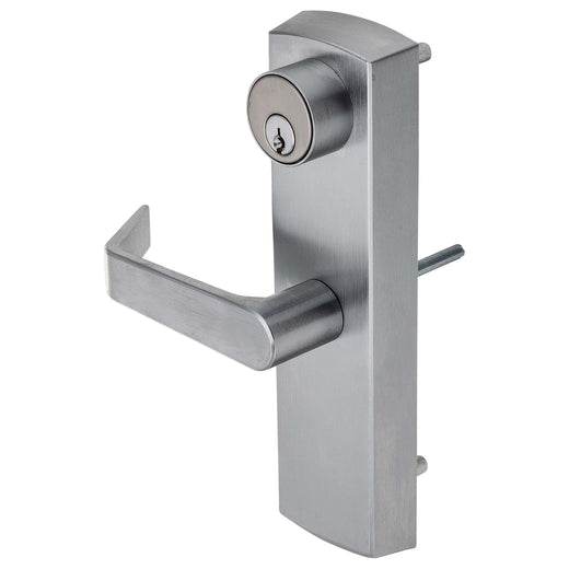 Image Of Panic Exit Device Classroom / Keyed Function Escutcheon Lever Trim - Satin Chrome Finish - Harney Hardware