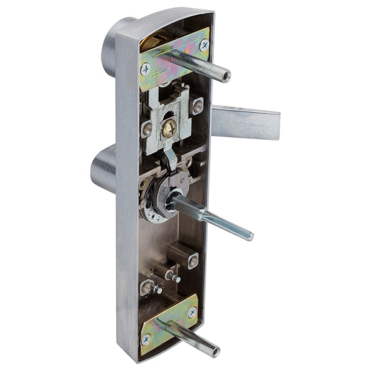 Image Of Panic Exit Device Classroom / Keyed Function Escutcheon Lever Trim - Satin Chrome Finish - Harney Hardware